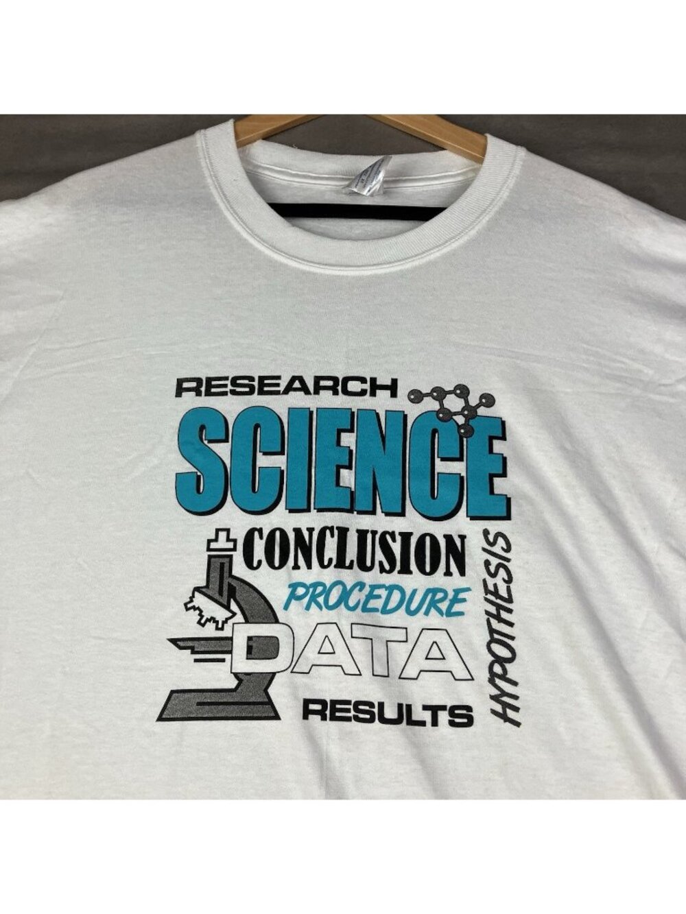 Vintage 90’s Science Graphic T Shirt Men’s Size XXL Short Sleeve White Jerzees